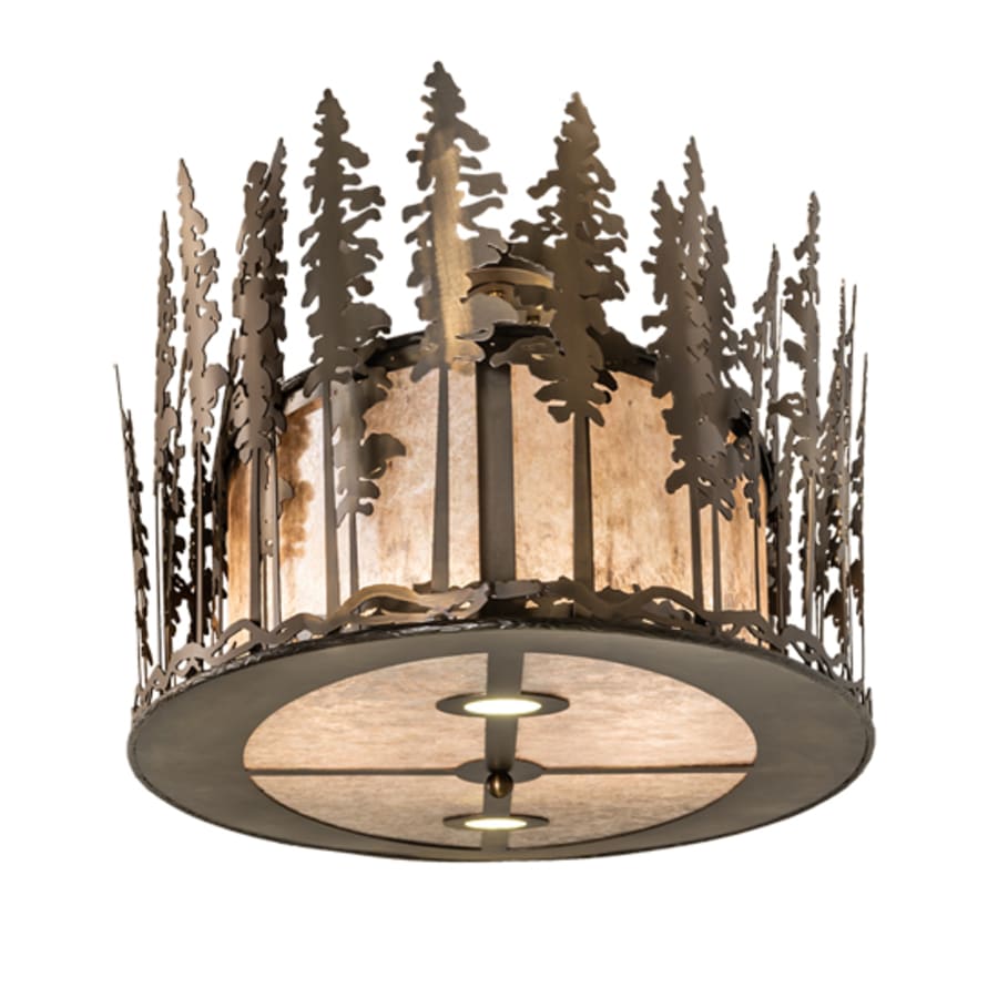 Meyda Tiffany Tall Pines 6 Light 48" Wide Semi-Flush Ceiling Fixture