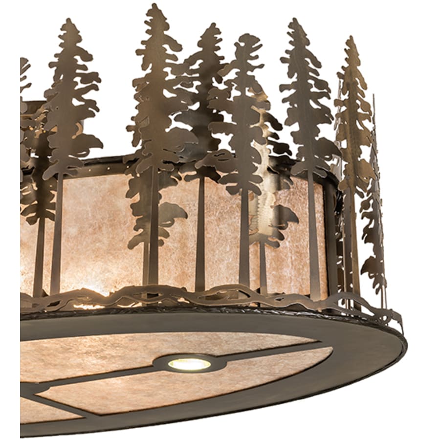 Meyda Tiffany Tall Pines 6 Light 48" Wide Semi-Flush Ceiling Fixture