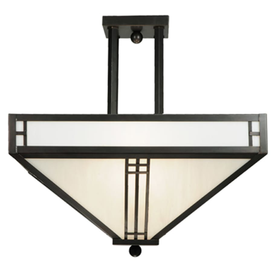 Meyda Tiffany Prairie Loft 4 Light 25" Wide Semi-Flush Ceiling Fixture