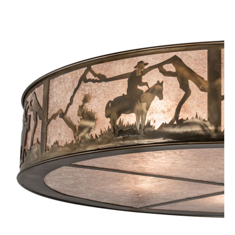Meyda Tiffany Cowboy 6 Light 49" Wide Semi-Flush Drum Ceiling Fixture