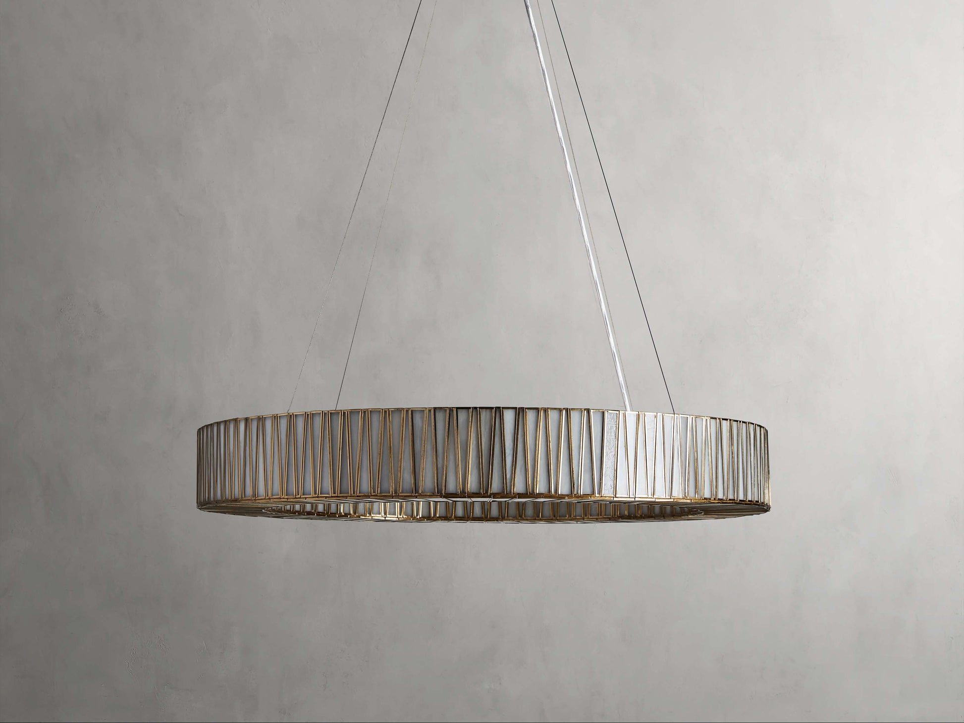 Mid-Century Blown Glass Cable Chandelier