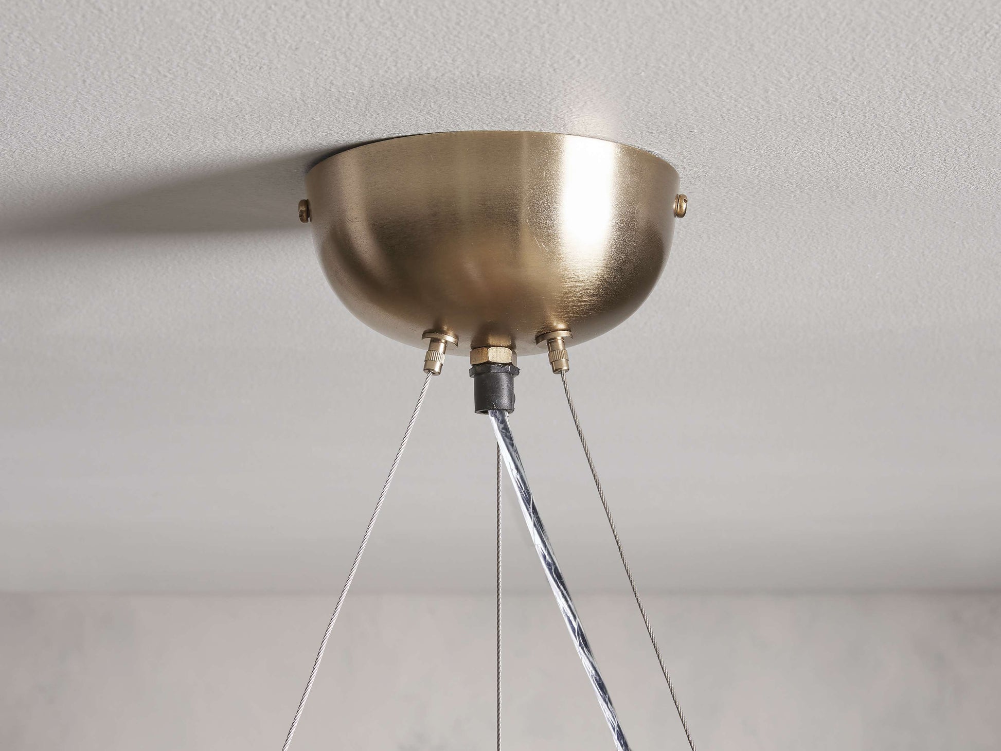 Mid-Century Blown Glass Cable Chandelier