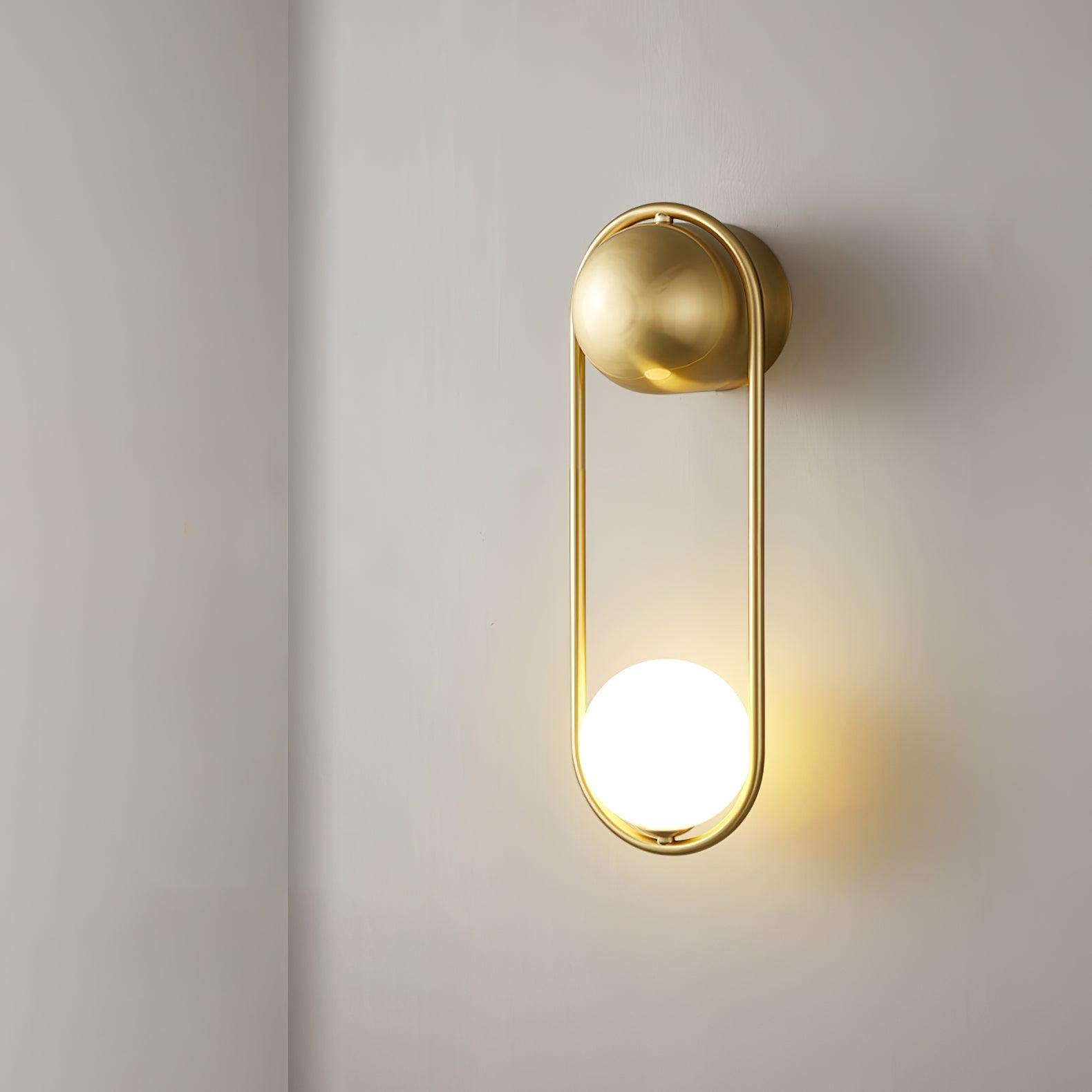 Mila Balanced Glass Wall Sconce / ∅ 5.9″ x H 18.1″  / Dia 15cm x H 46cm / Black & White