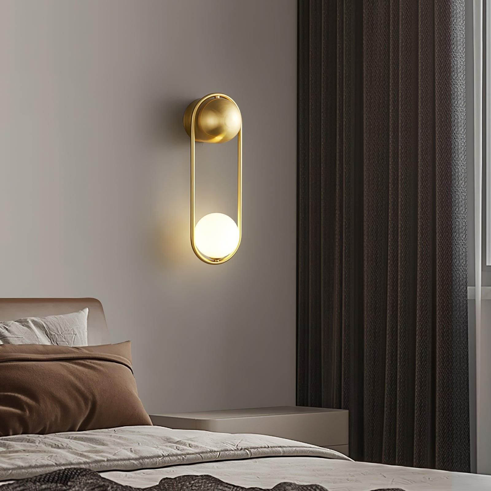 Mila Balanced Glass Wall Sconce / Set of 2 / Brass & White