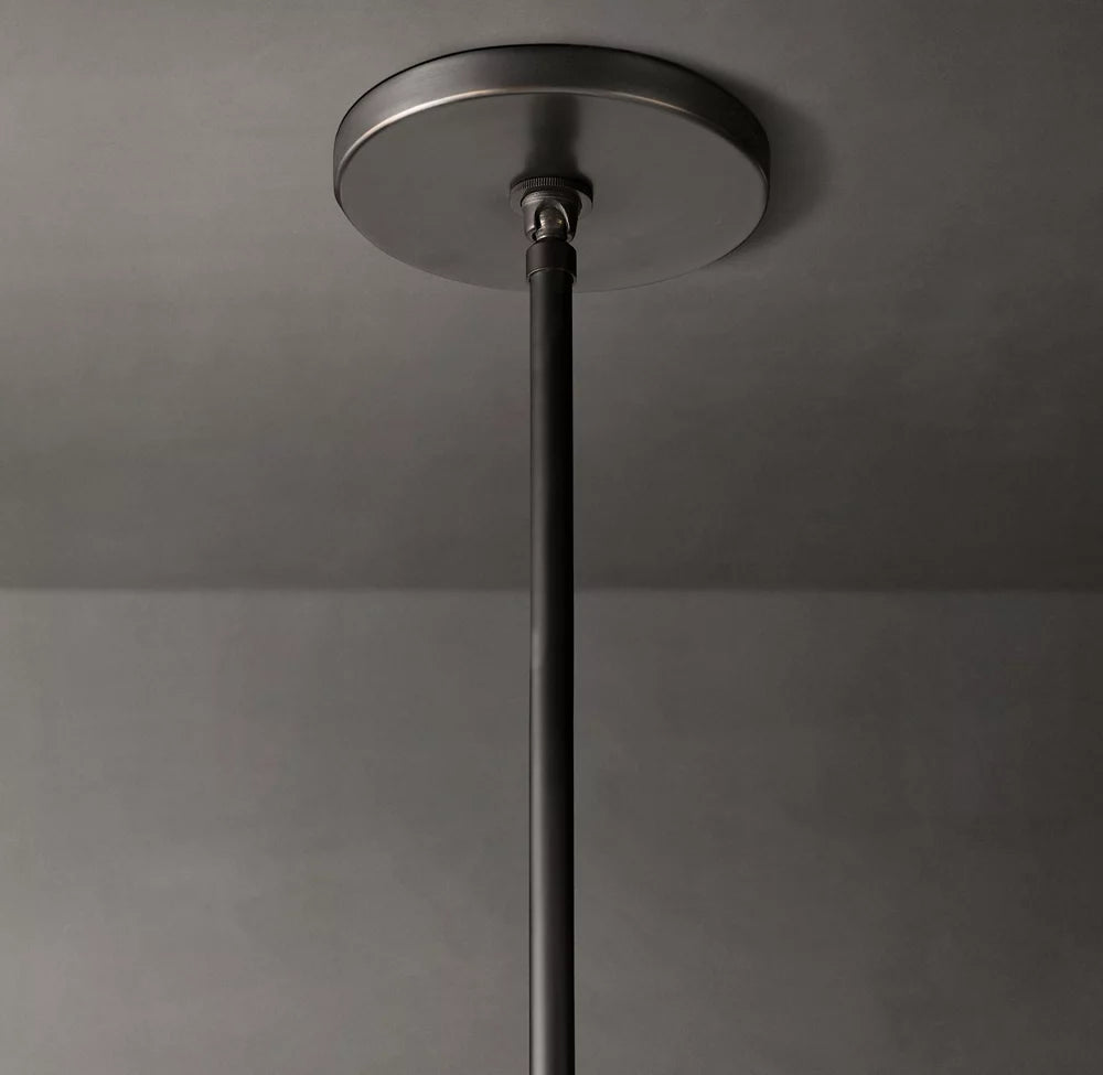 Milk Glass Column Pendant