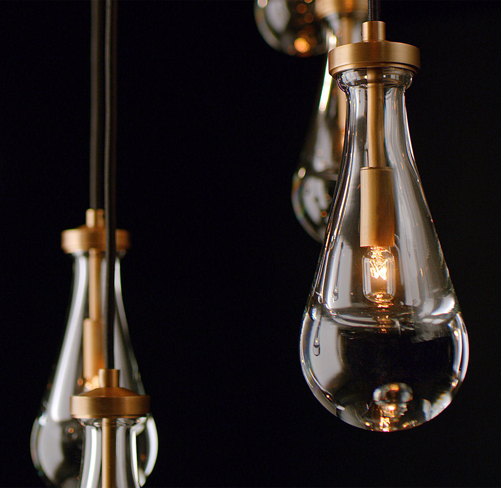 Monumental Artisan Glass Rain Chandelier