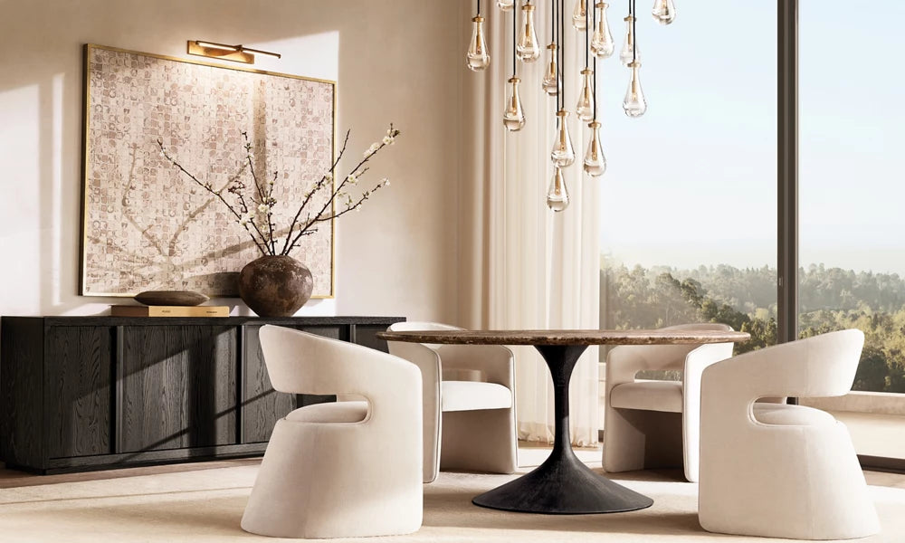 Monumental Artisan Glass Rain Chandelier