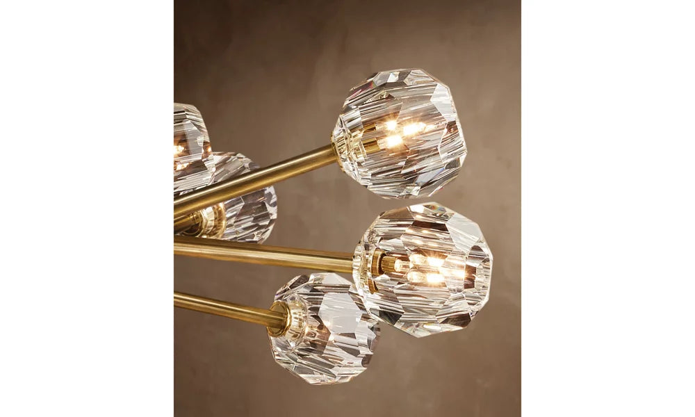 Monumental Clear Crystal Orb Chandelier