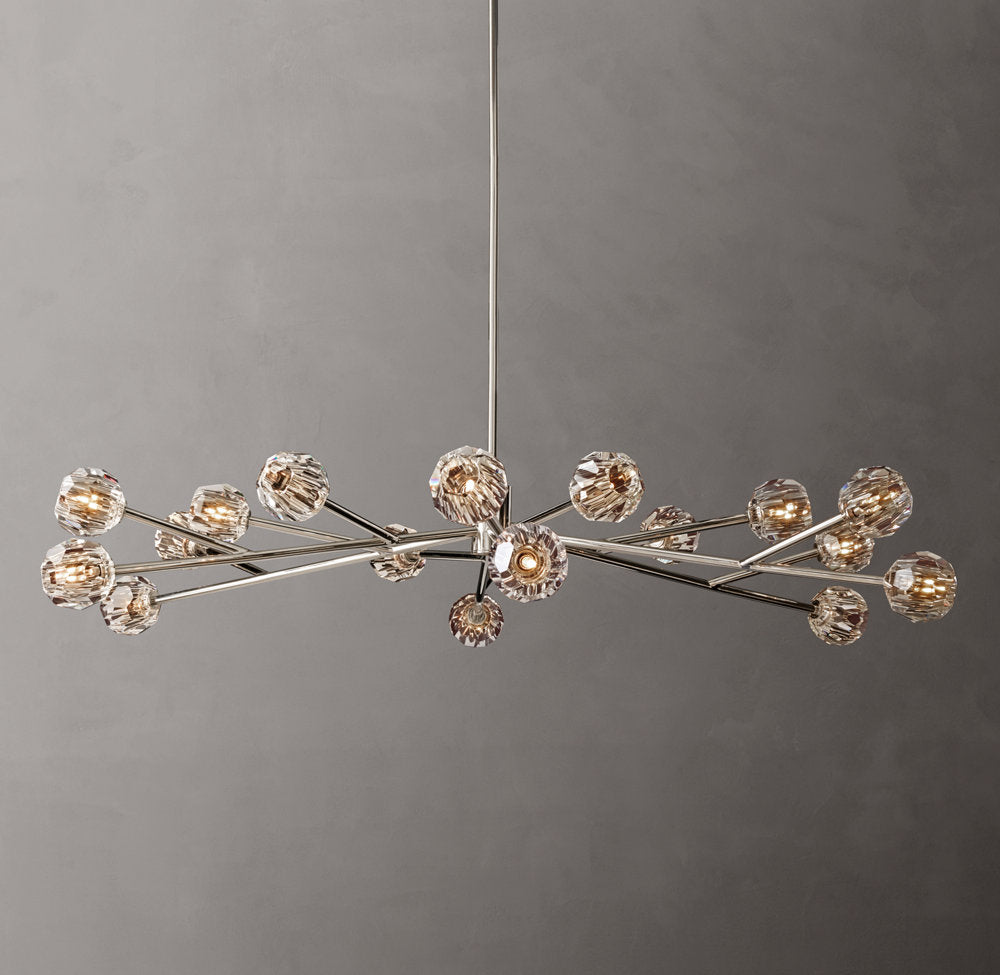 Monumental Clear Crystal Orb Chandelier