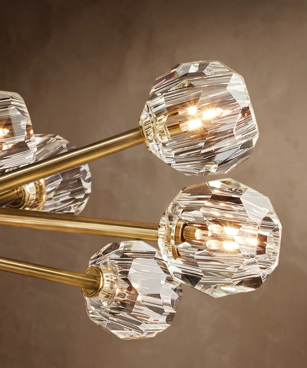 Monumental Clear Crystal Orb Chandelier