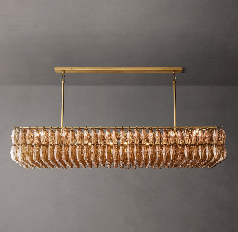 Monumental Smoke Glass Gallery Chandelier