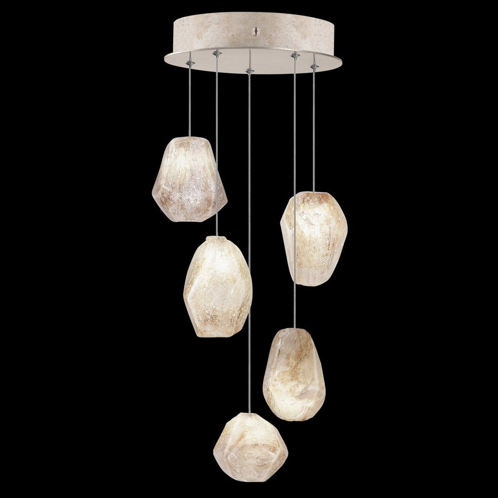 Natural Inspirations Quartz Glass Pendant / Gold