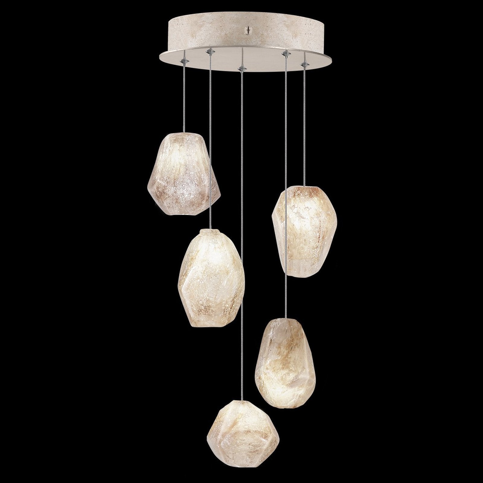 Natural Inspirations Quartz Glass Pendant / Gold