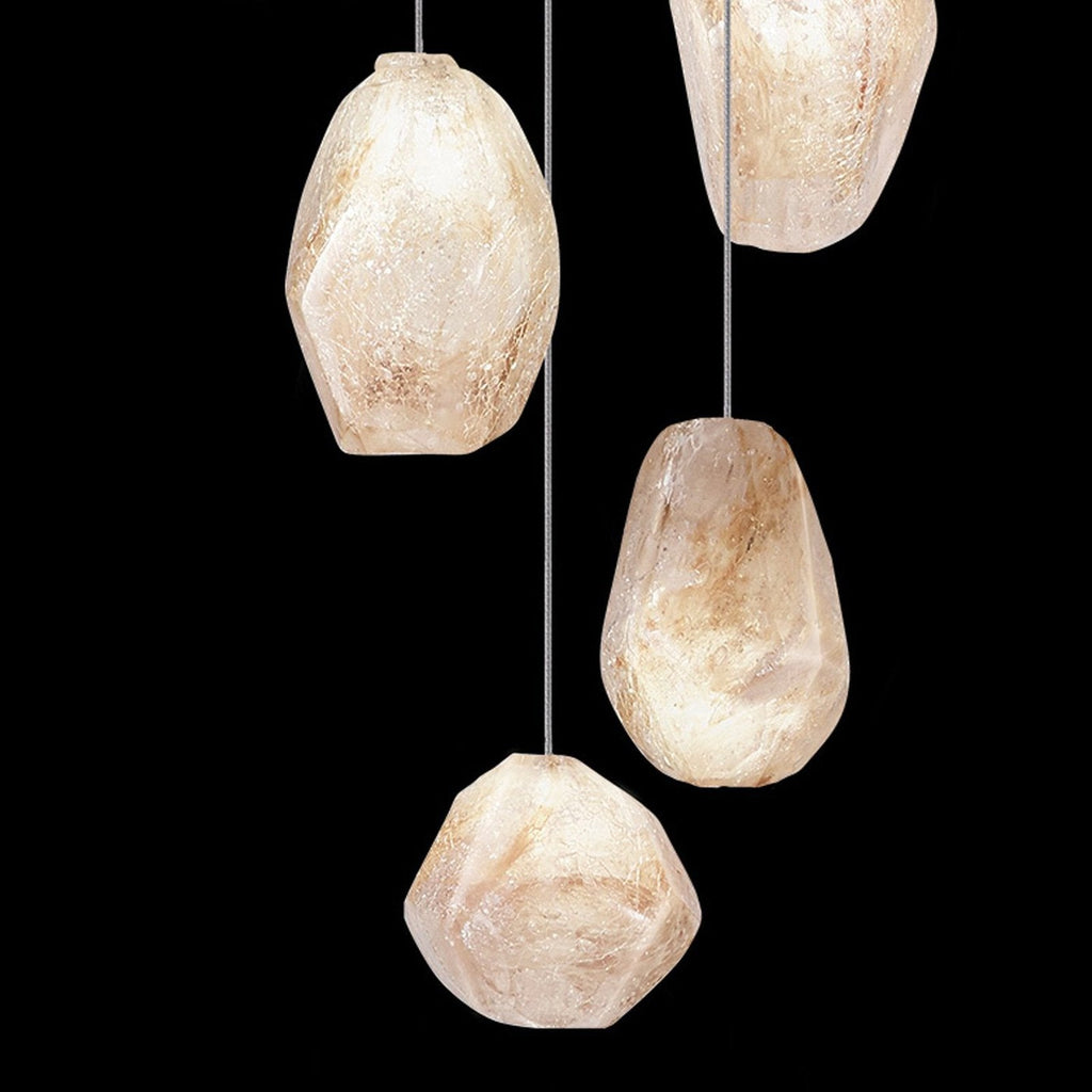 Natural Inspirations Quartz Glass Pendant / Silver