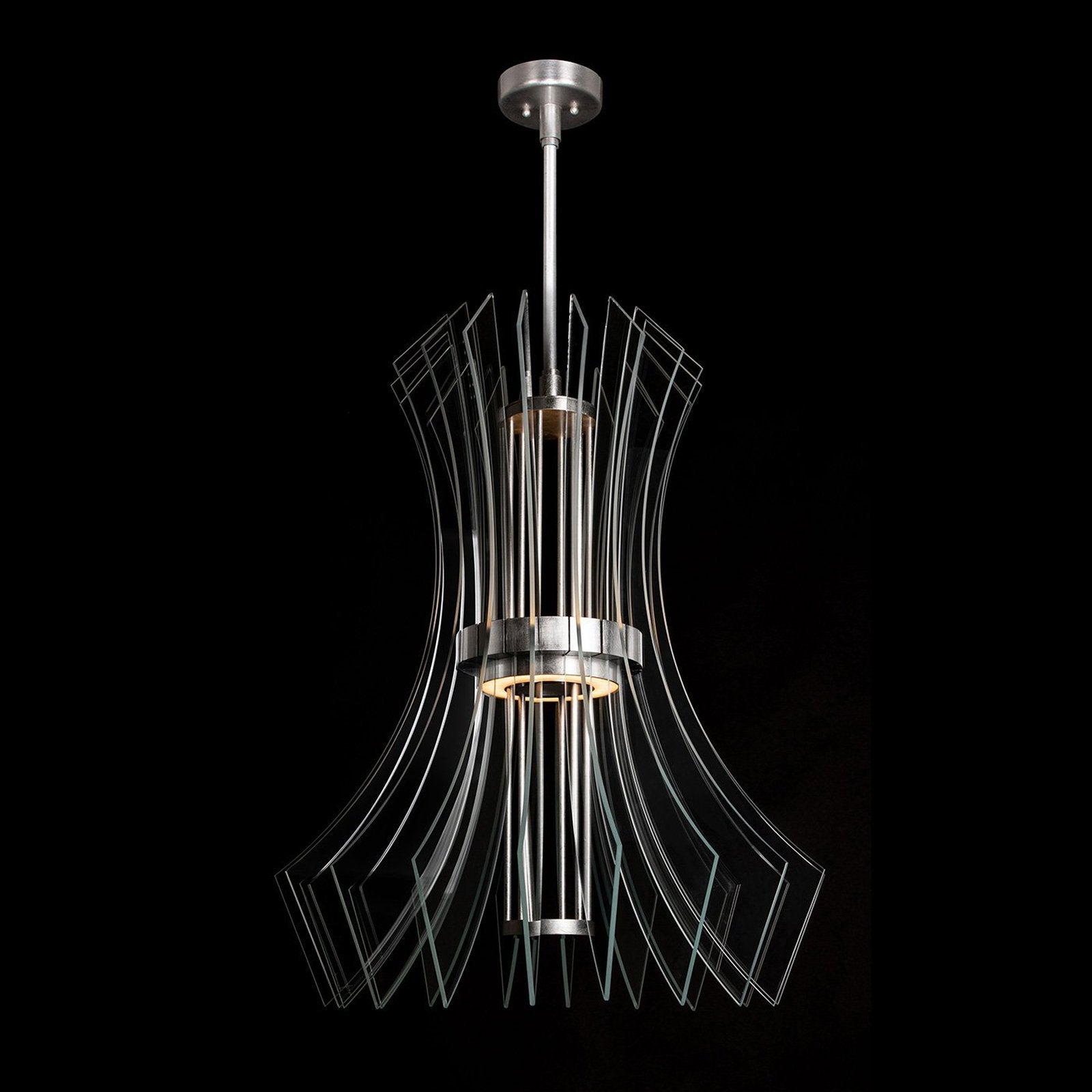 Newton Crystal Plane LED Pendant / Up / Gold