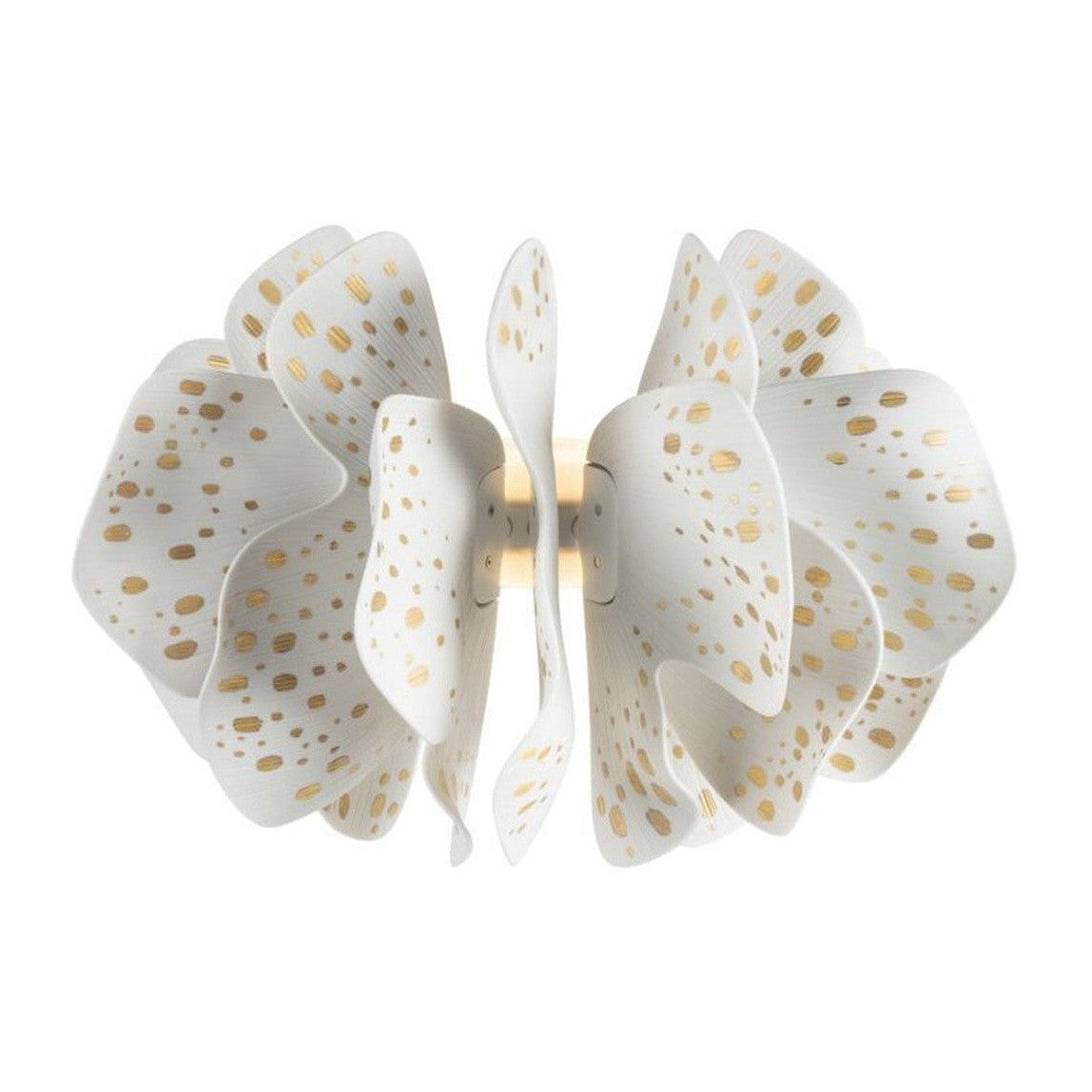 Nightbloom Porcelain Floral Wall Sconce / White & gold