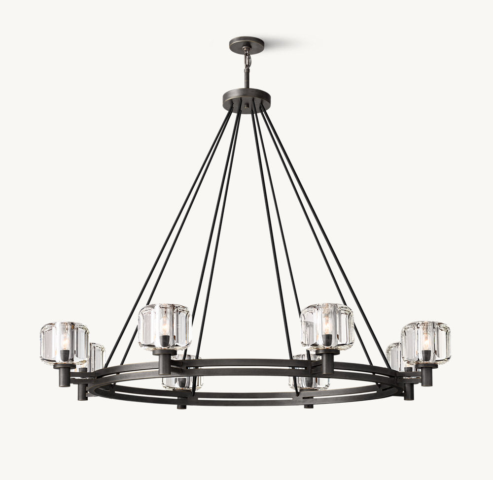 Optical Crystal Ring Chandelier