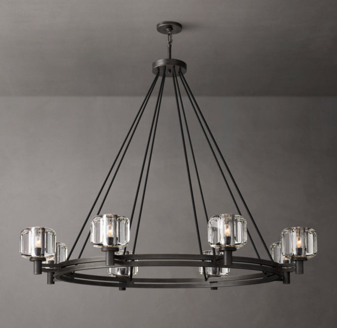 Optical Crystal Ring Chandelier