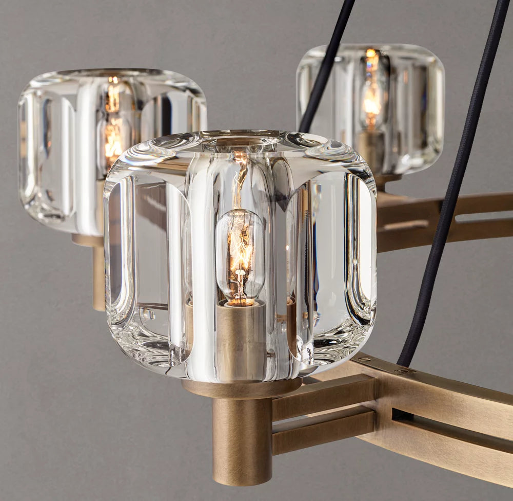 Optical Crystal Ring Chandelier