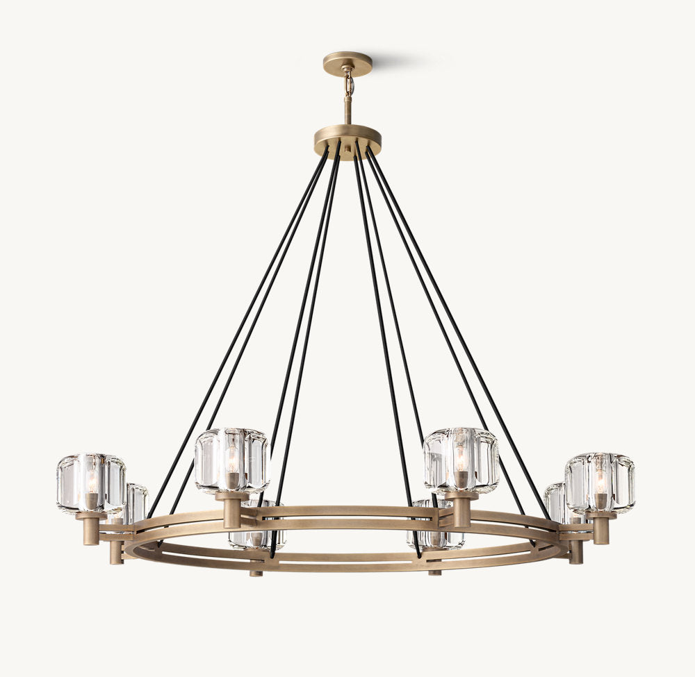 Optical Crystal Ring Chandelier