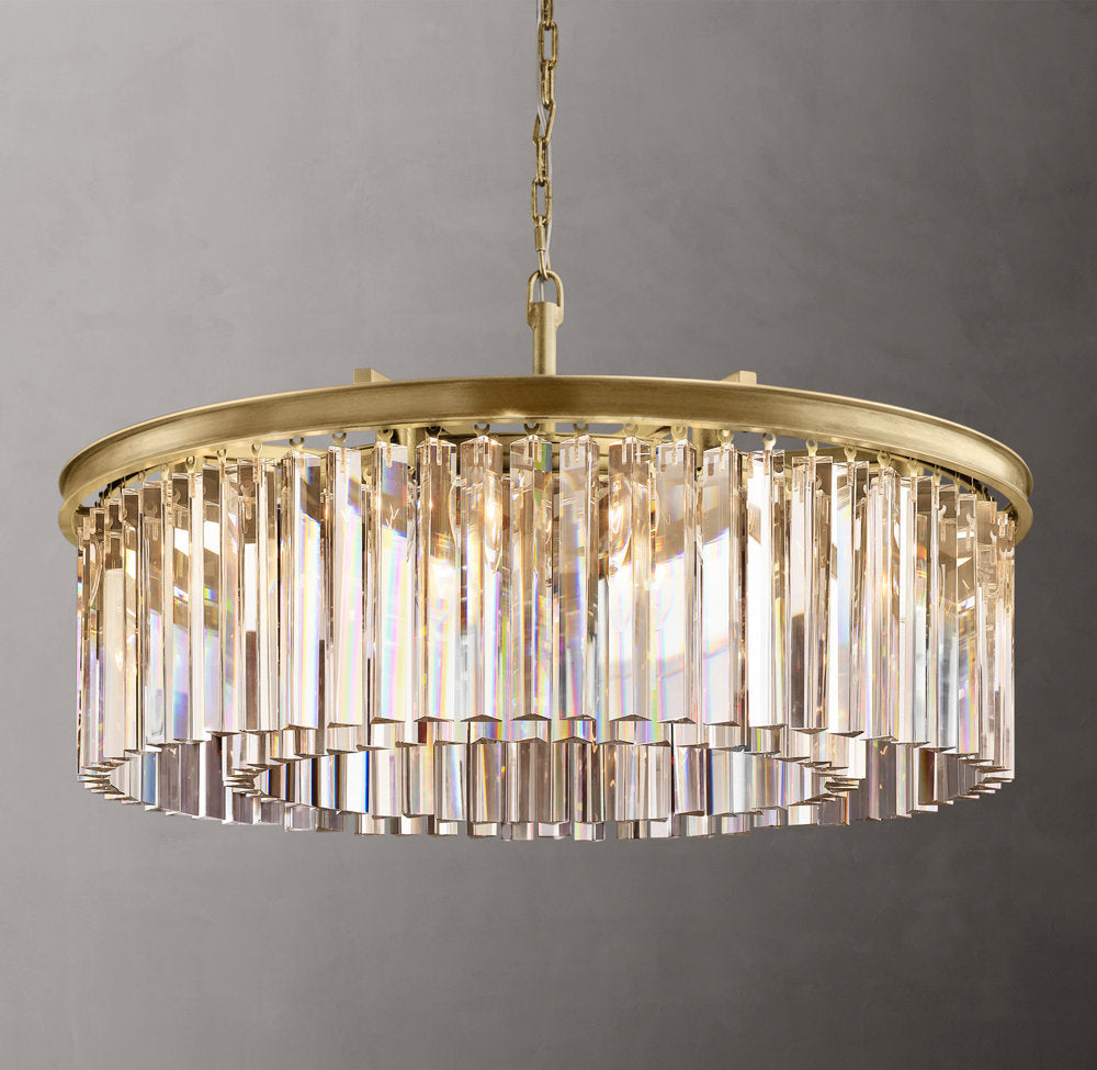 Optical Prism Iron Ring Chandelier