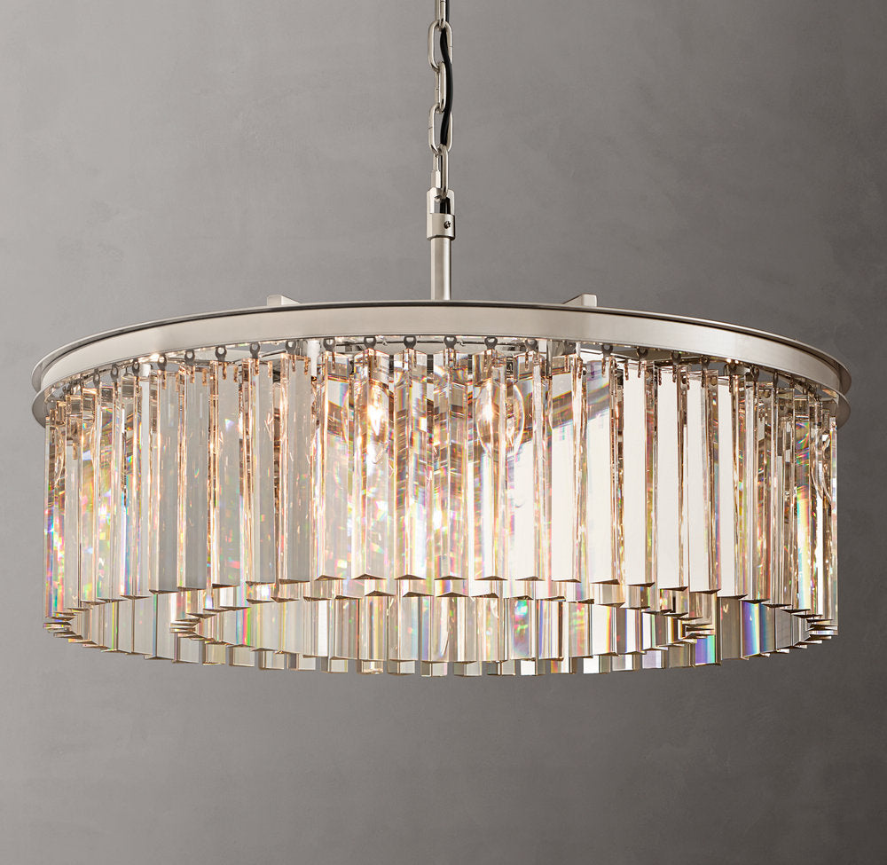 Optical Prism Iron Ring Chandelier