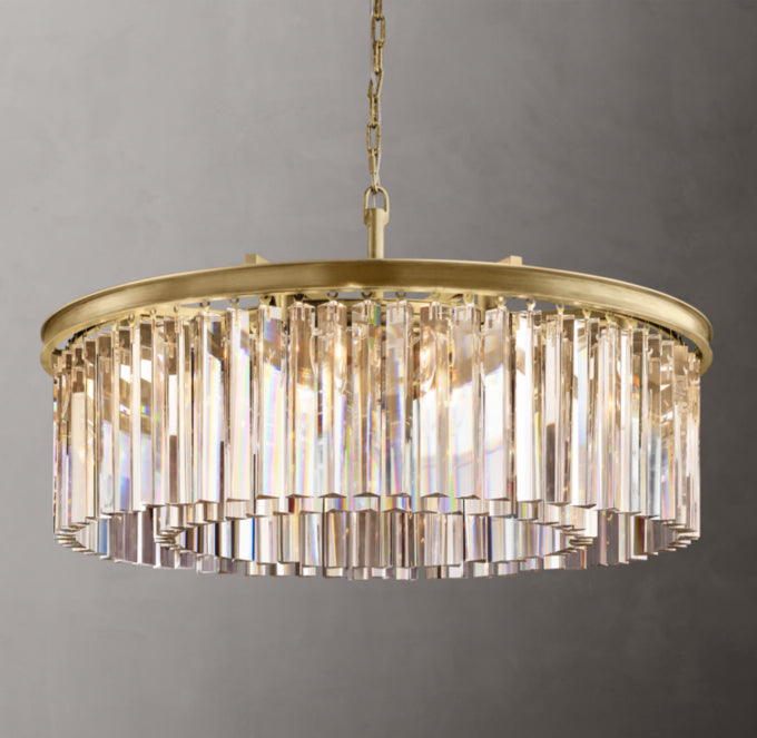 Optical Prism Iron Ring Chandelier