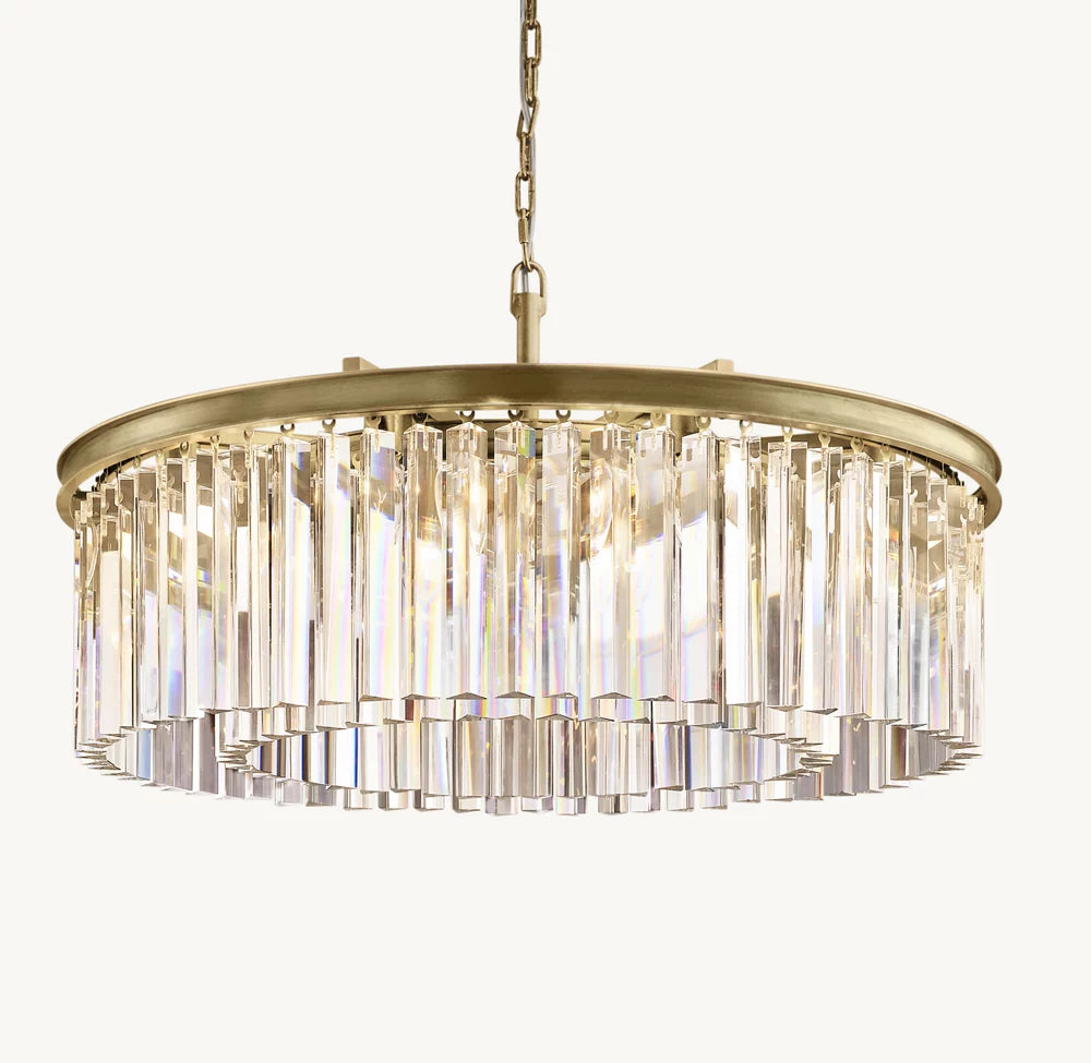 Optical Prism Iron Ring Chandelier
