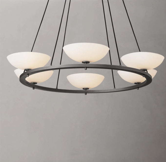 Porcelain Petal Halo Chandelier