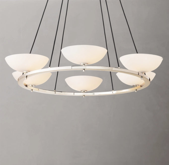 Porcelain Petal Halo Chandelier