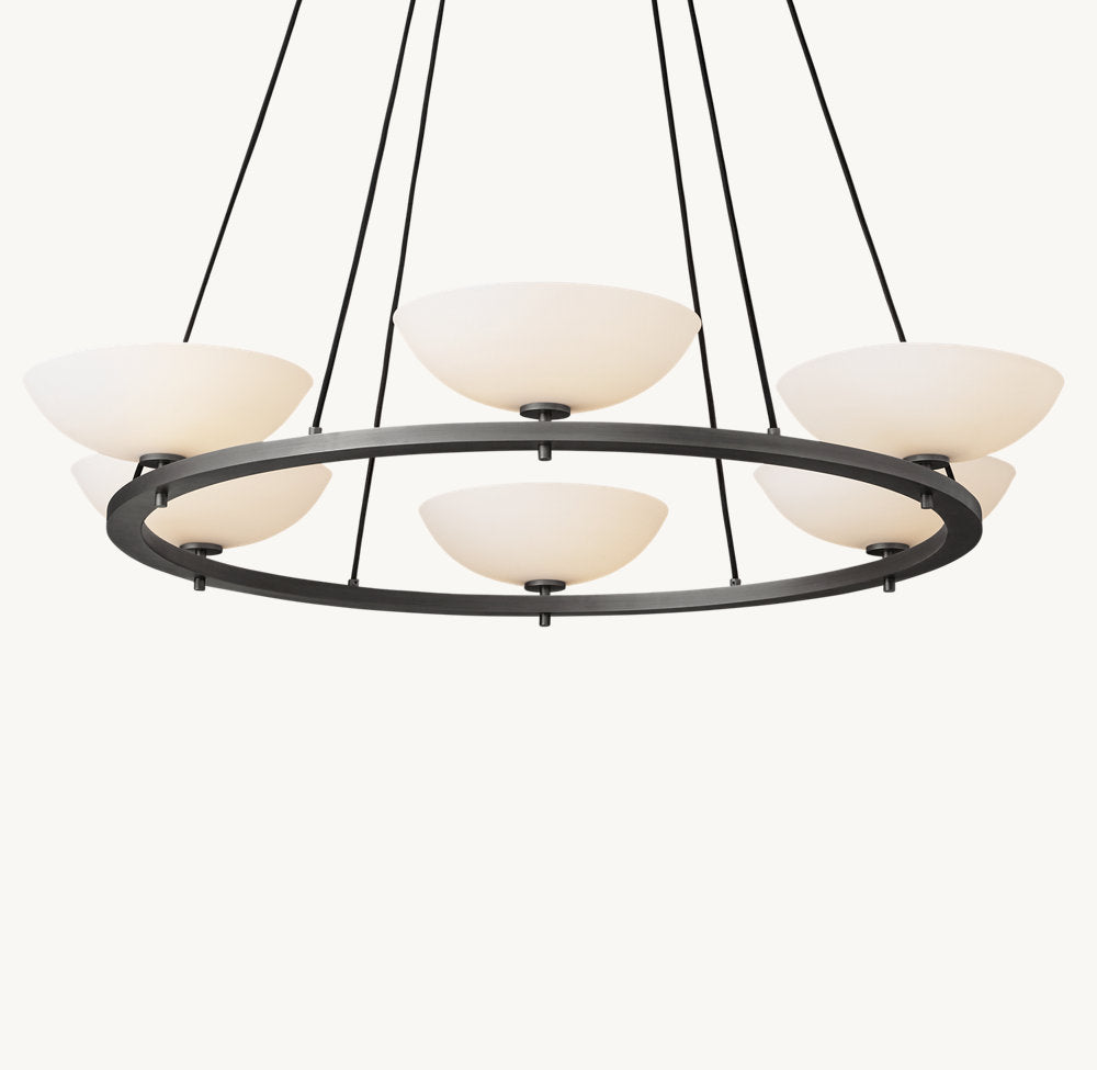Porcelain Petal Halo Chandelier