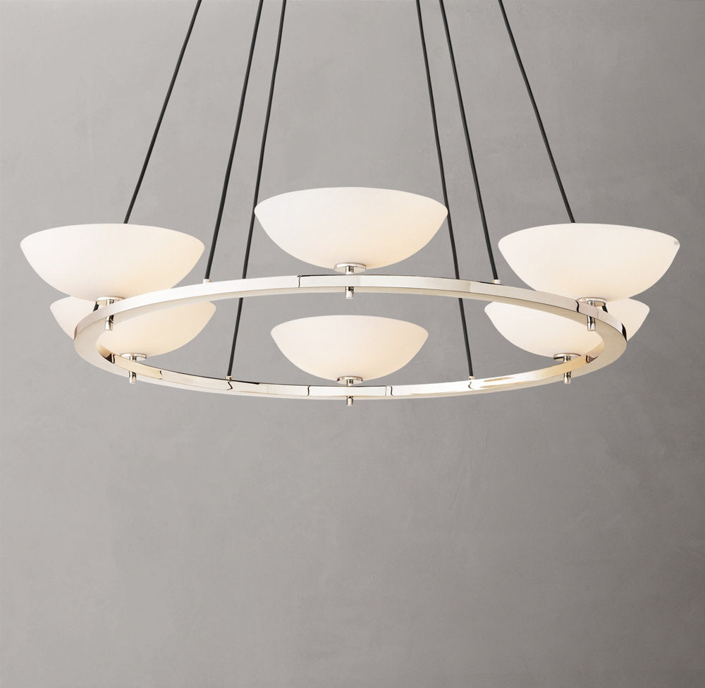 Porcelain Petal Halo Chandelier