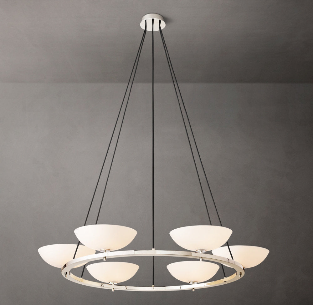 Porcelain Petal Halo Chandelier