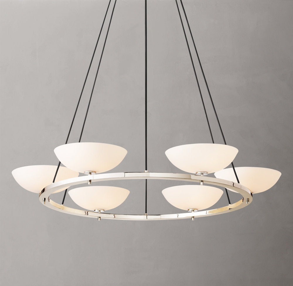 Porcelain Petal Halo Chandelier