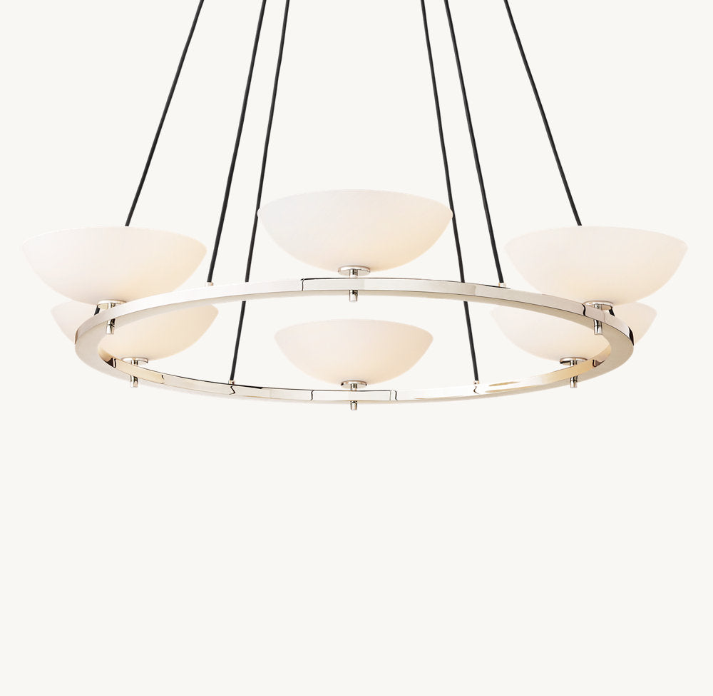 Porcelain Petal Halo Chandelier