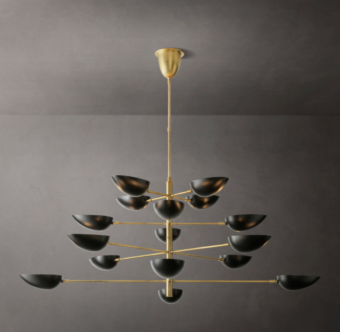 Radial Metal Cup Chandelier