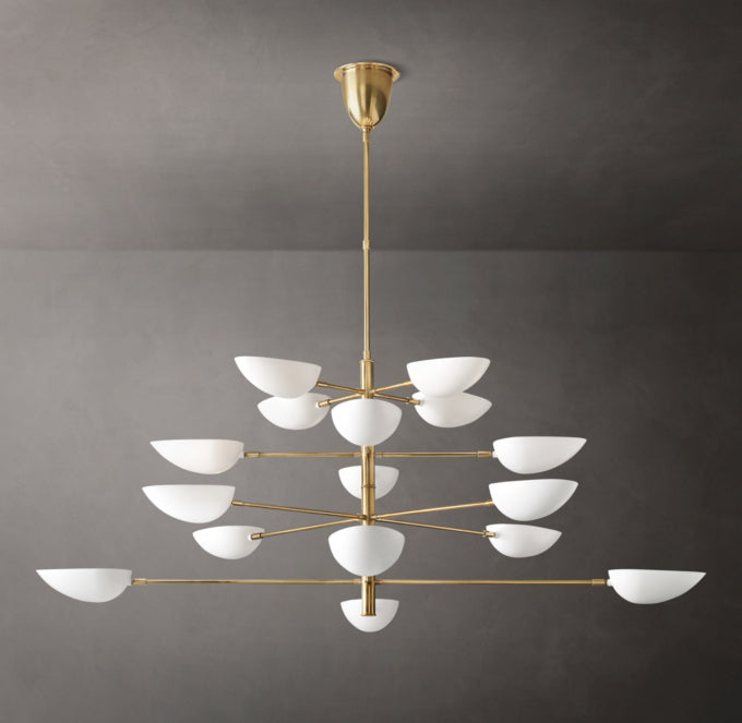 Radial Metal Cup Chandelier