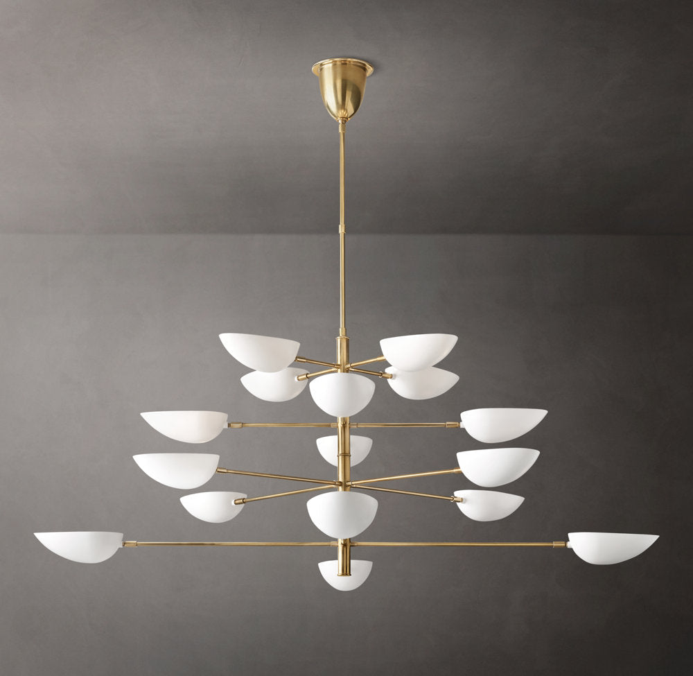 Radial Metal Cup Chandelier