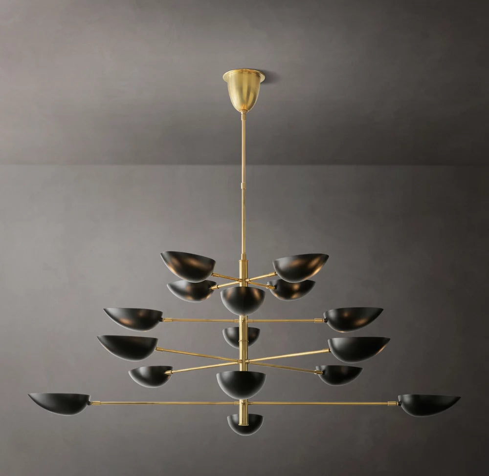 Radial Metal Cup Chandelier