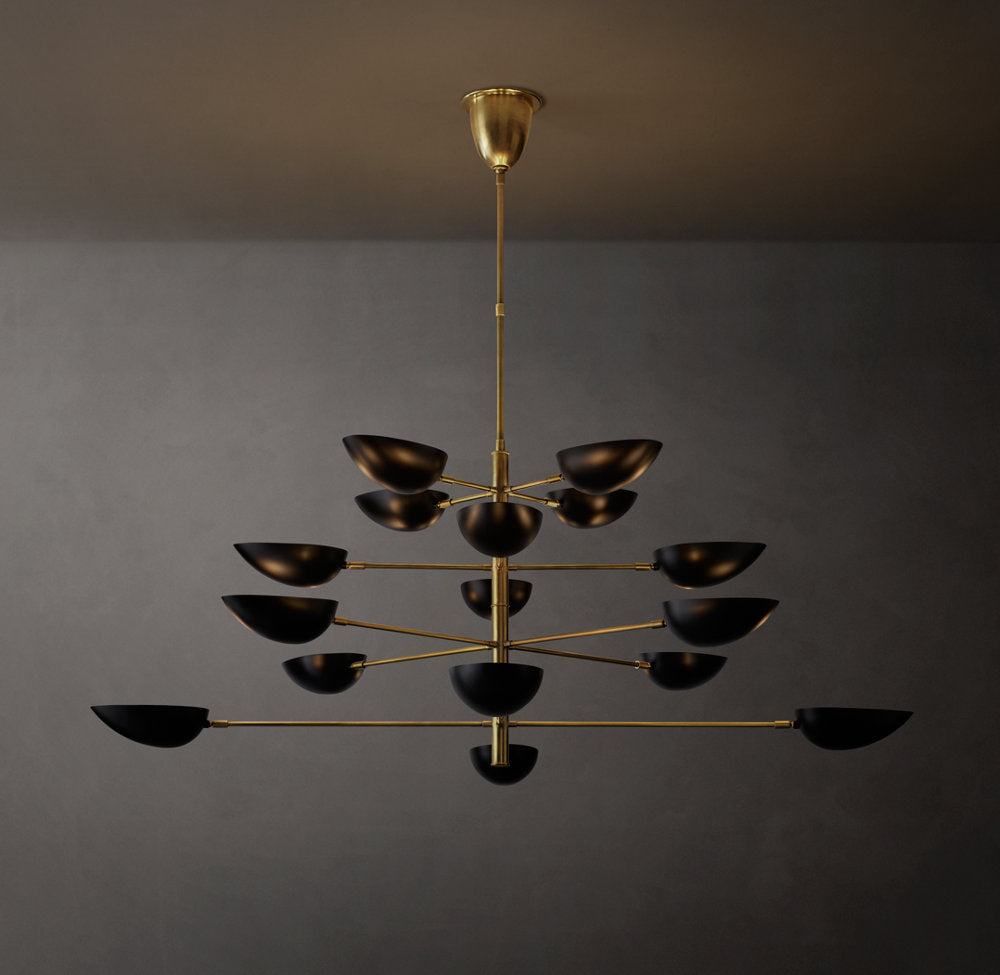 Radial Metal Cup Chandelier