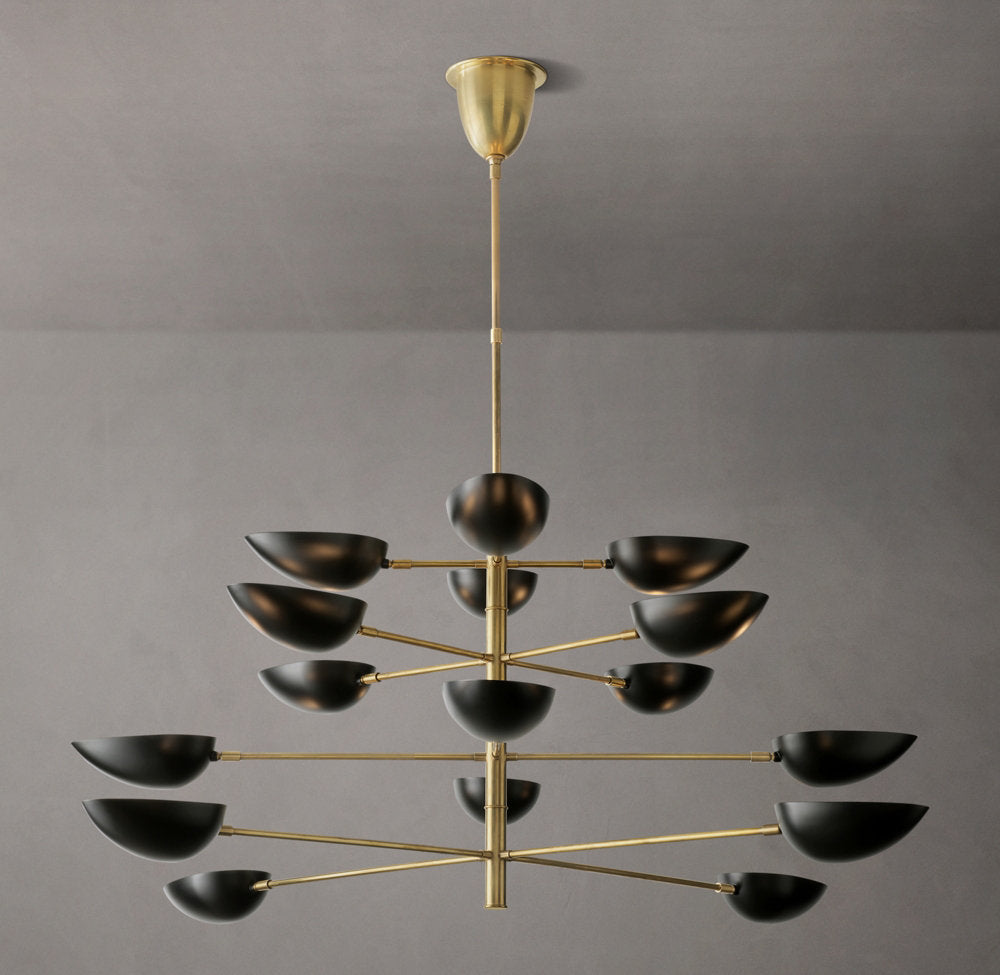 Radial Metal Cup Chandelier