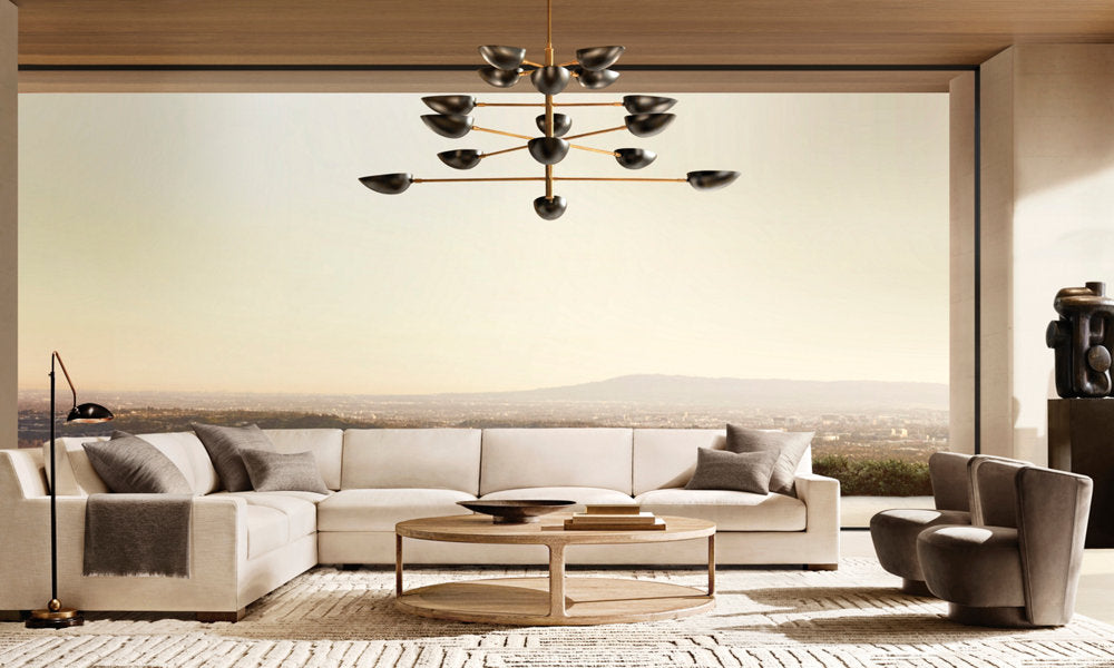 Radial Metal Cup Chandelier