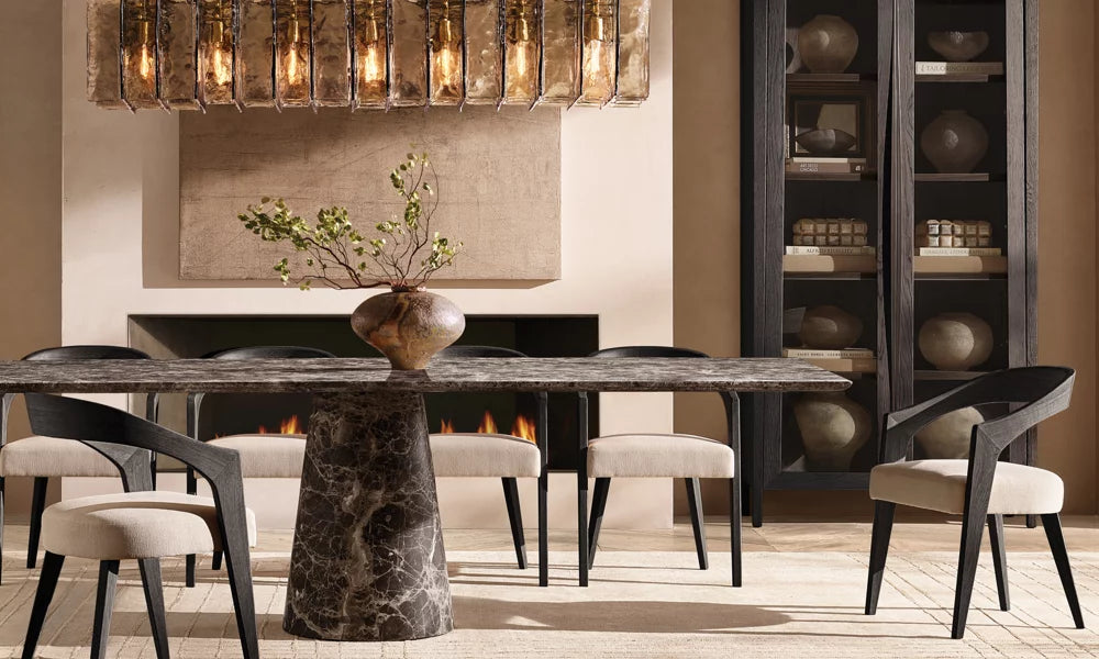 Rippled Smoke Glass Beam Chandelier