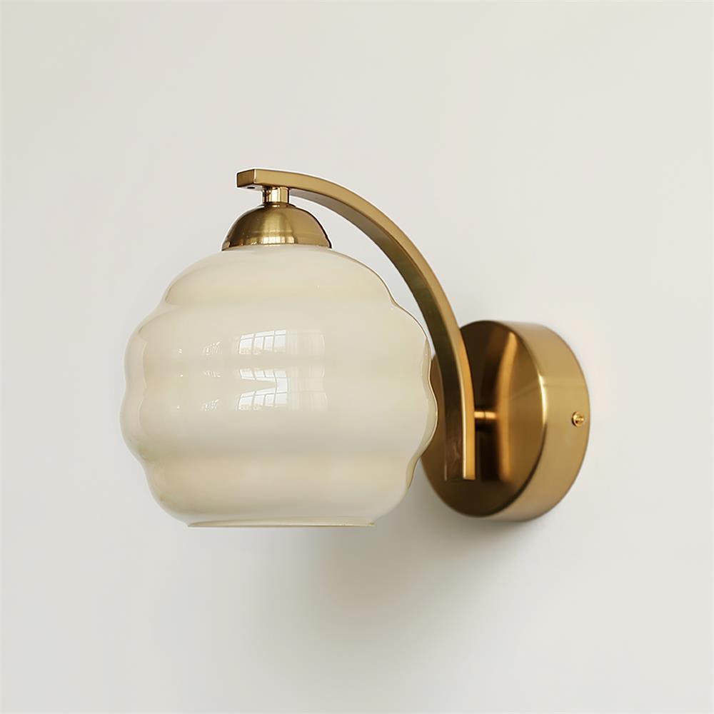 Riviera Art Deco Glass Wall Light / Set of 2 / Chrome+White