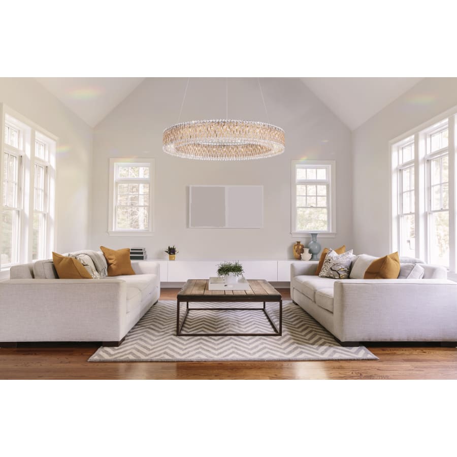 Schonbek Sarella 27 Light 48" Wide Crystal Pendant with Heritage Crystals