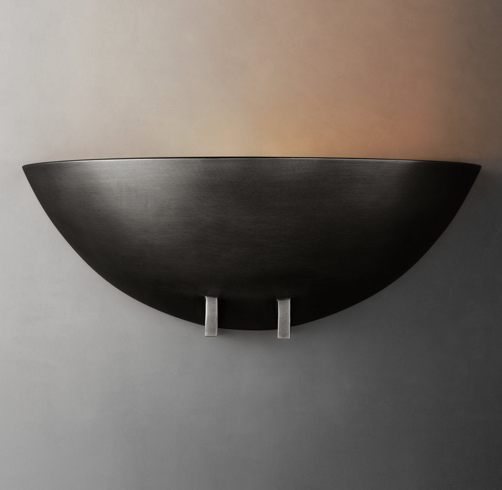 Sculptural Metal Wing Wall Light