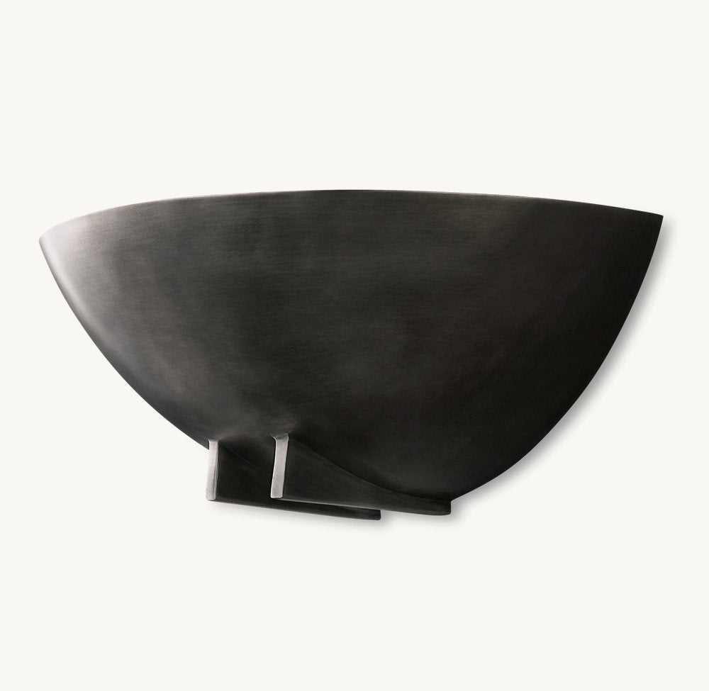 Sculptural Metal Wing Wall Light