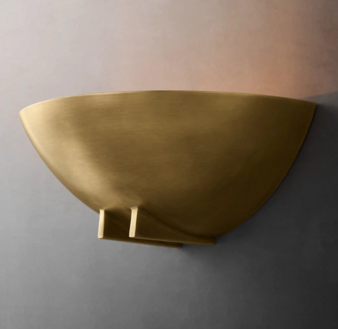 Sculptural Metal Wing Wall Light