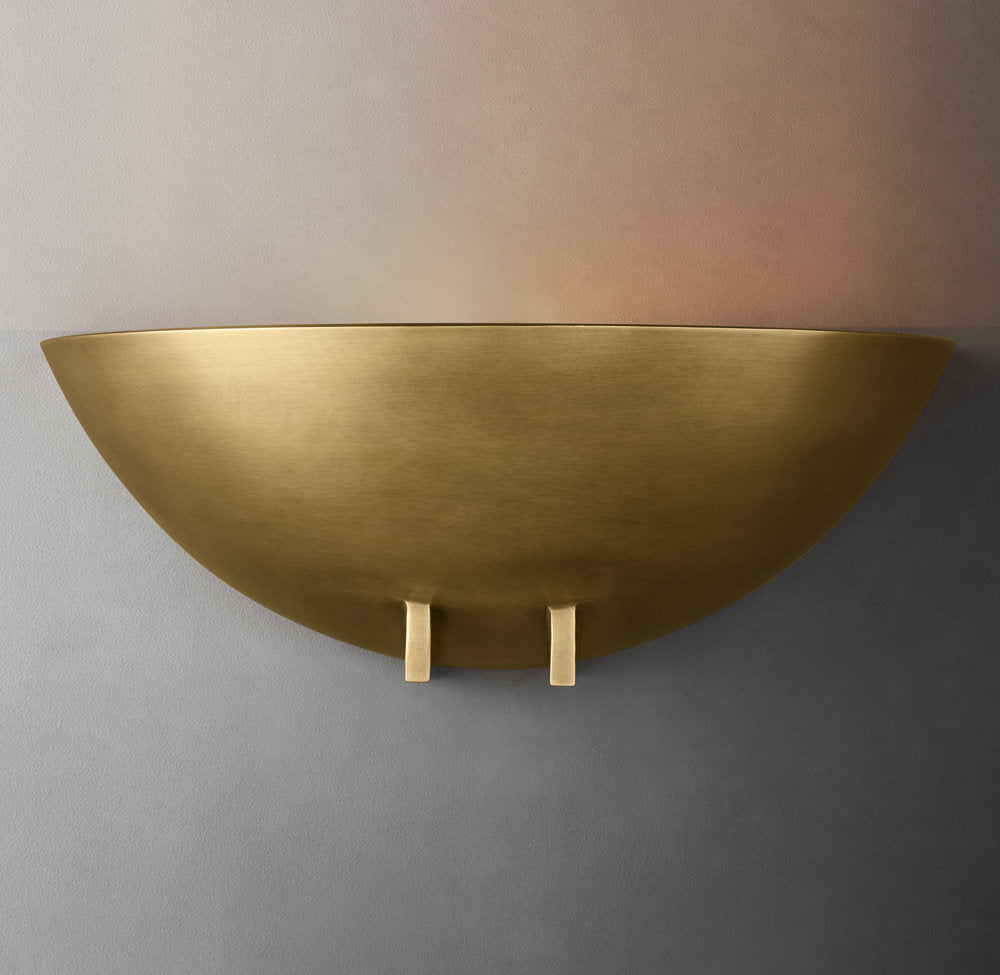 Sculptural Metal Wing Wall Light