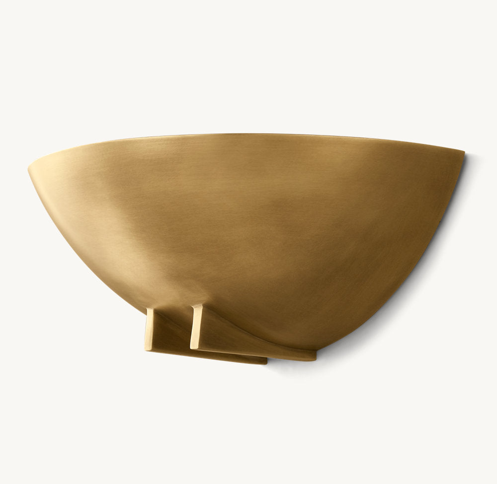 Sculptural Metal Wing Wall Light
